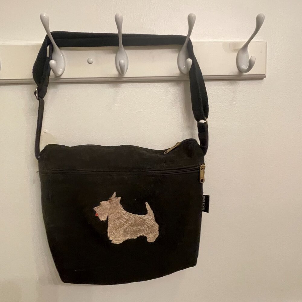 Dixie Bags Scottish Terrier Dog Crossbody Bag Black Purse